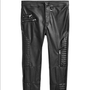 H&M Moto Leather Pants